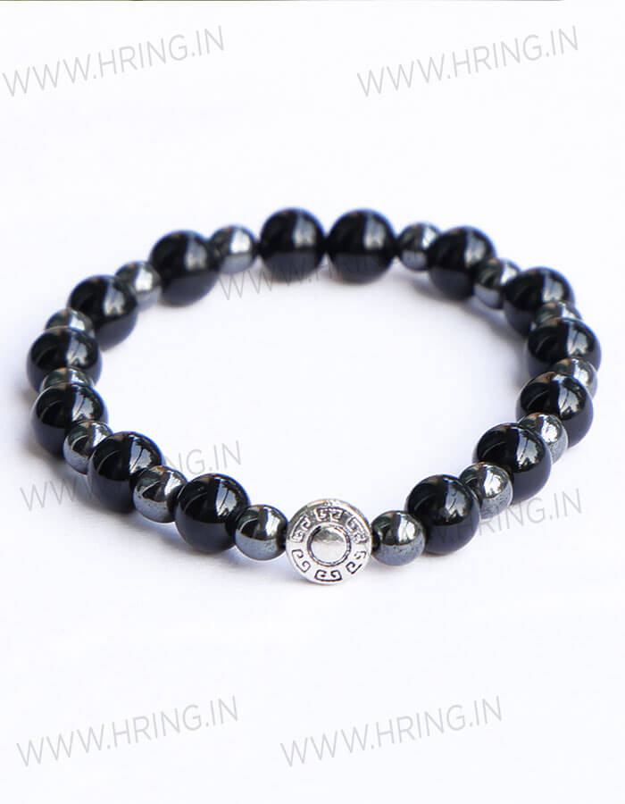 Hematite & Black Onyx Natural Stone Bracelet