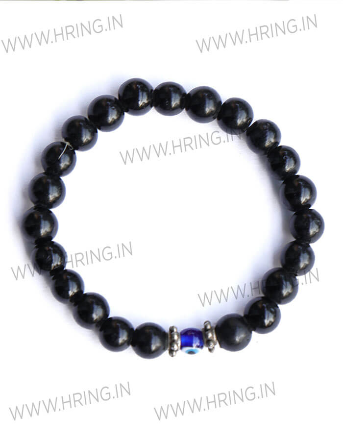 Black Onyx with Protective Evil Eye bracelet