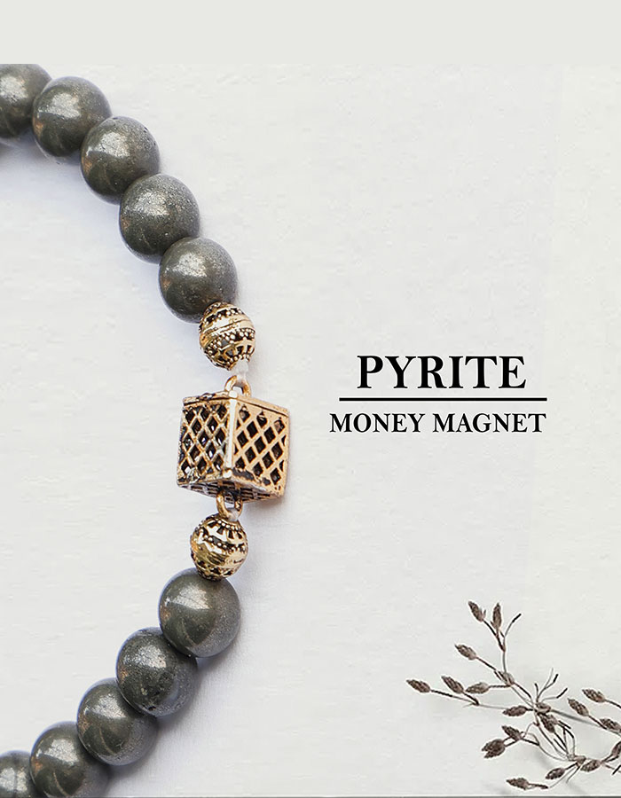 pyrite money magnet bracelet
